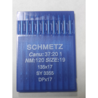 Швейные иглы Schmetz DPx17 №120 (SY 3355 / 135X17) для тяжёлых материалов купить по низкой цене