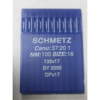 Швейные иглы Schmetz DPx17 №100 (SY 3355 / 135X17) для тяжёлых материалов купить по низкой цене