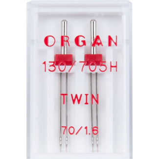 Иглы Organ двойные стрейч № 70/1.6, 2 шт. купить по низкой цене