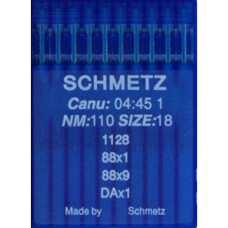 Швейные иглы Schmetz DAx1 (1128), для прямострочных машин 97 класса, заточка R (для пошива изделий из текстильных тканей) купить по низкой цене