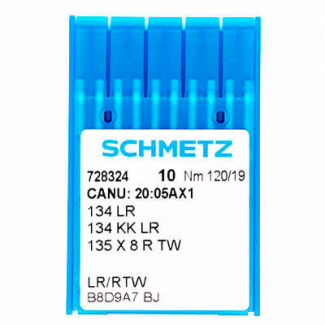 Швейные иглы для кожи с толстой колбой Schmetz 134 LR №120 (Size 19) для промышленных швейных машин купить по низкой цене