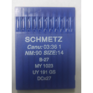 Швейные иглы Schmetz B-27 №90 (DCx27) для оверлока универсальные купить по низкой цене