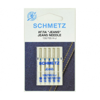 Иглы Schmetz 130/705H-J джинс № 90(2),100(2),110(1), 5 шт. купить по низкой цене