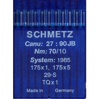 Швейные иглы Schmetz TQx1 (175x1, 29-S) № 80 (size 12) для пуговичных машин для тонких тканей купить по низкой цене