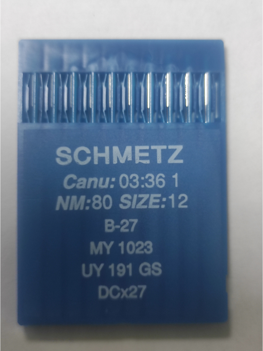 Швейные иглы Schmetz B-27 №80 (DCx27) для оверлока универсальные