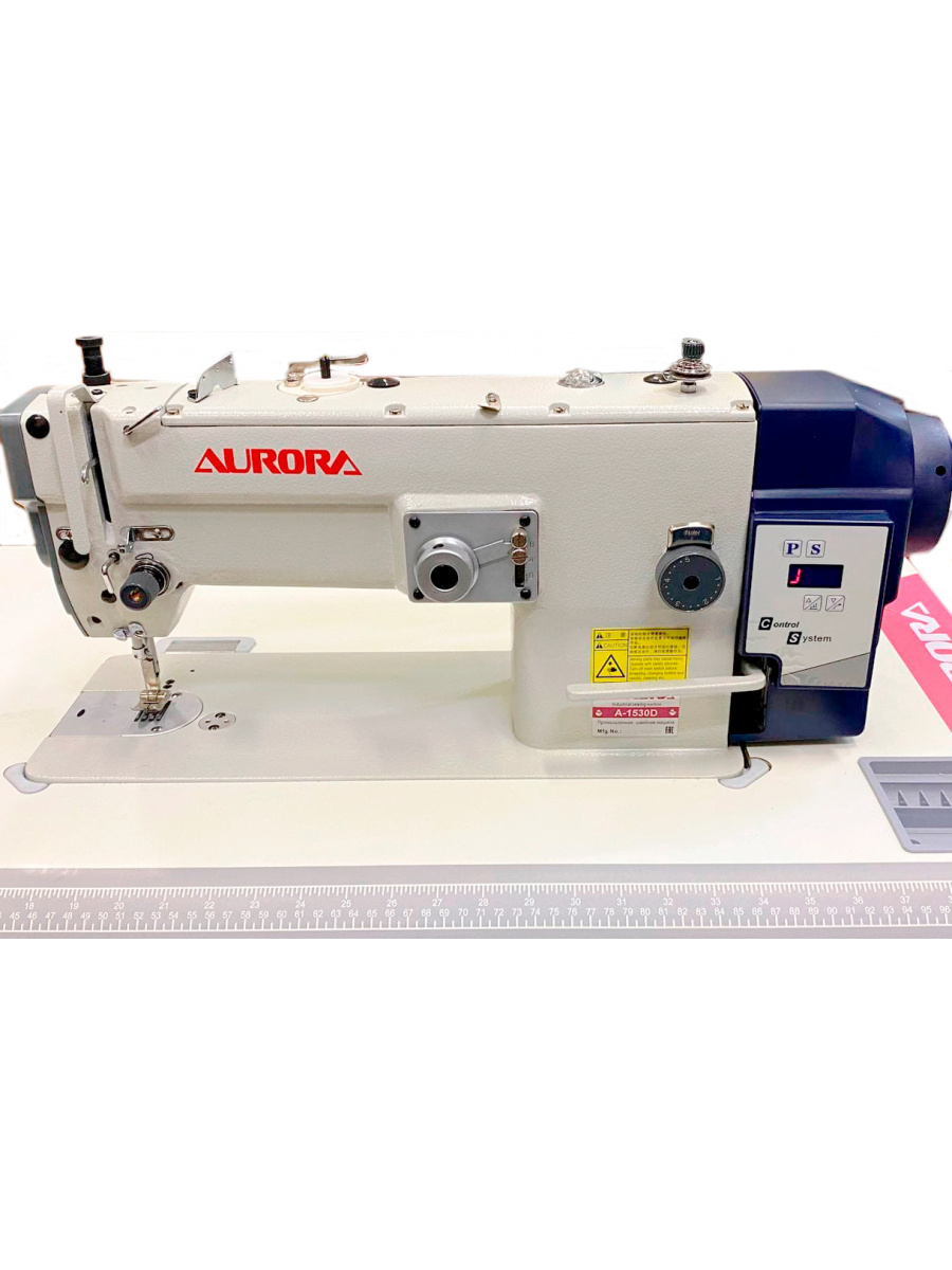 Промышленная одноигольная машина AURORA A-1530D (ПРЯМОЙ ПРИВОД) со строчкой зиг-заг с нижним продвижением и увеличенным челноком 