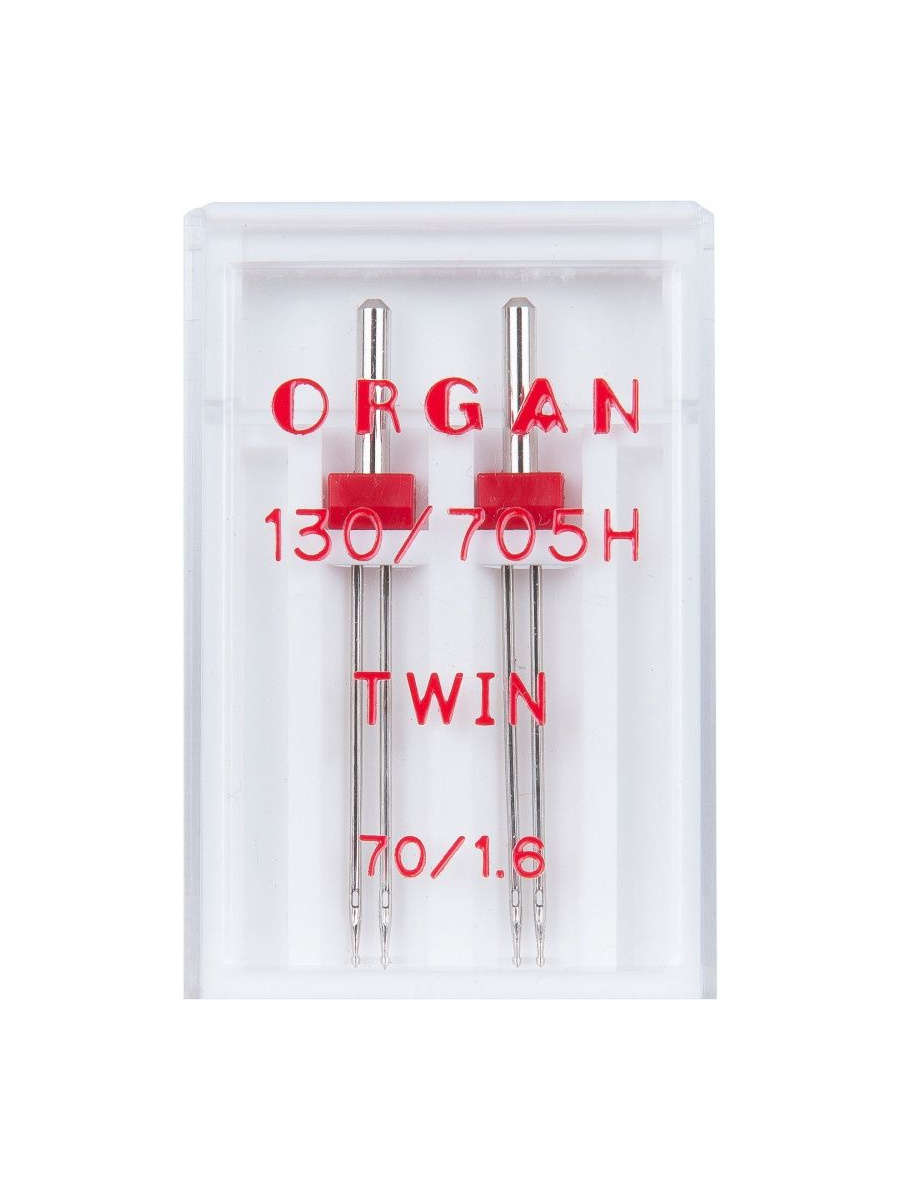 Иглы Organ двойные стрейч № 70/1.6, 2 шт.