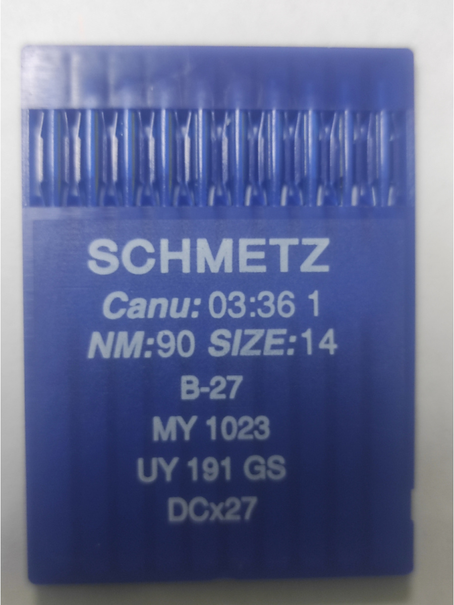Швейные иглы Schmetz B-27 №90 (DCx27) для оверлока универсальные