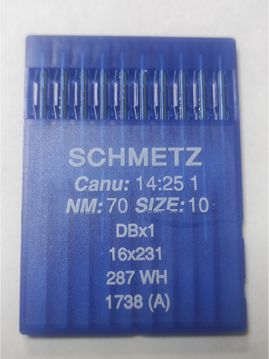 Швейные иглы Schmetz DBx1 №70 (1738), с тонкой колбой (стандартные)