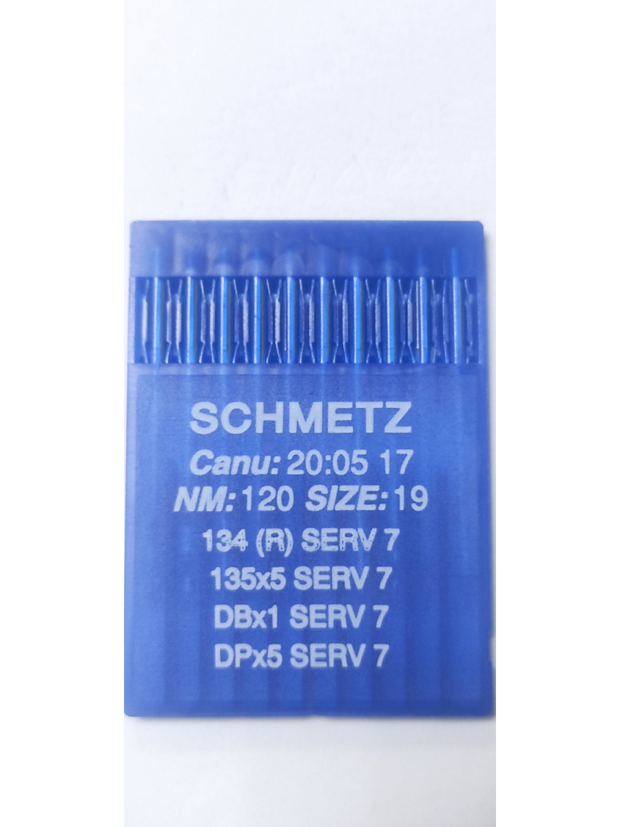 Купить швейные иглы Schmetz DPx5 №120 (134) с толстой колбой и заточкой избегания пропусков стежков