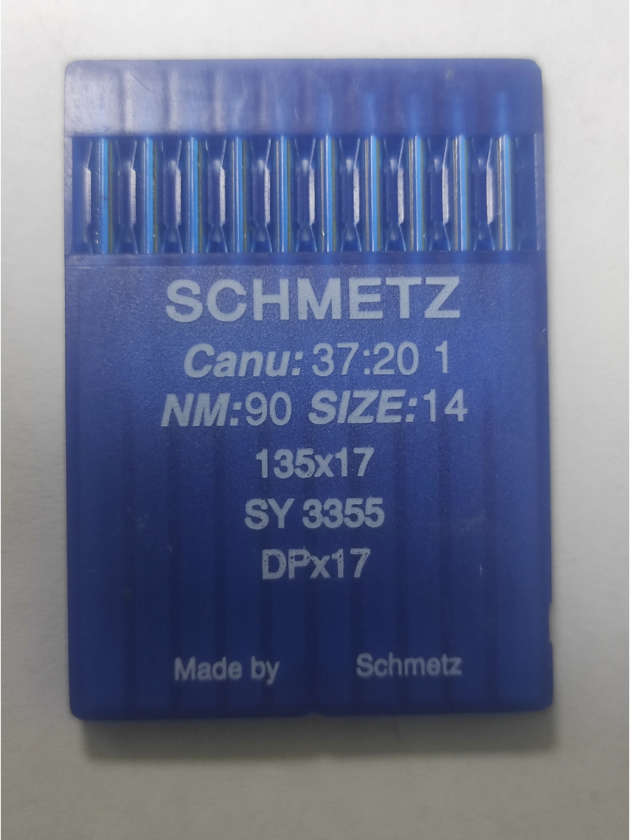 Швейные иглы Schmetz DPx17 №90 (SY 3355 / 135X17) для тяжёлых материалов