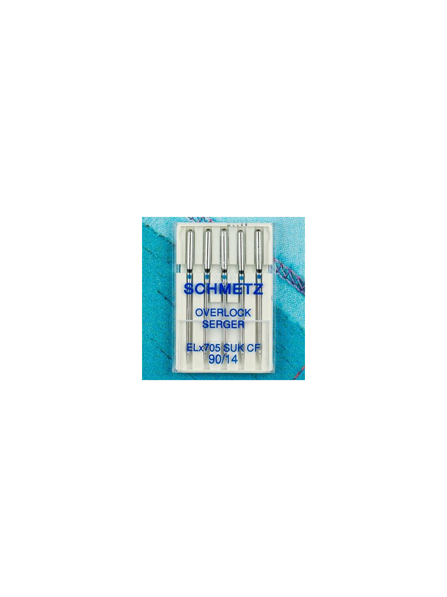 Иглы Schmetz ELx705 SUK CF № 90, хромированные джерси для плоскошовных машин , 5 шт.