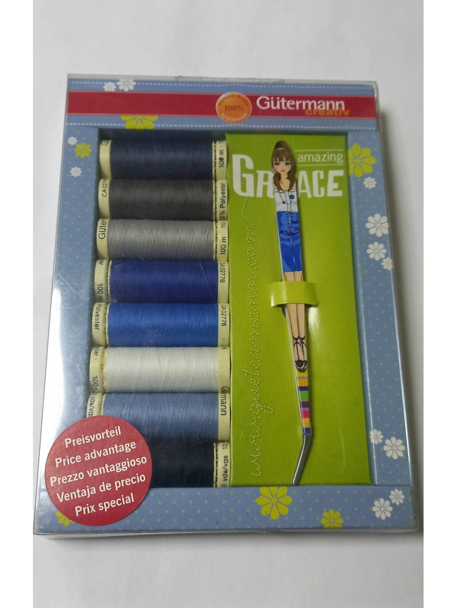 Набор для шитья Gutermann creativ 734454 / Col.3 ( 8катушек+пинцет) 