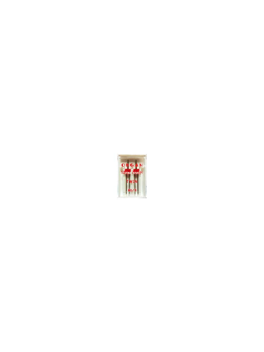 Иглы Organ двойные стандартные № 80/3.0, 2 шт.