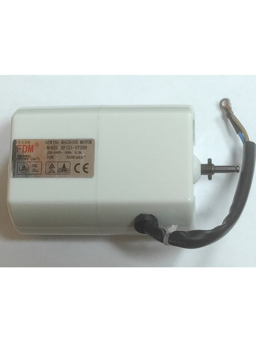 Мотор (электродвигатель) FDM (model HF(S)-07250; 70W/220V) для бытовых швейных машин BERNETTE, JUKI