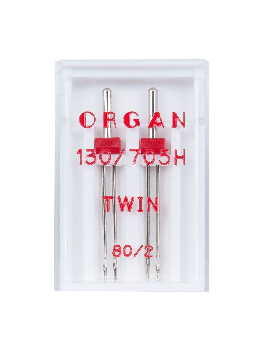 Иглы Organ двойные стрейч № 80/2.0, 2 шт.