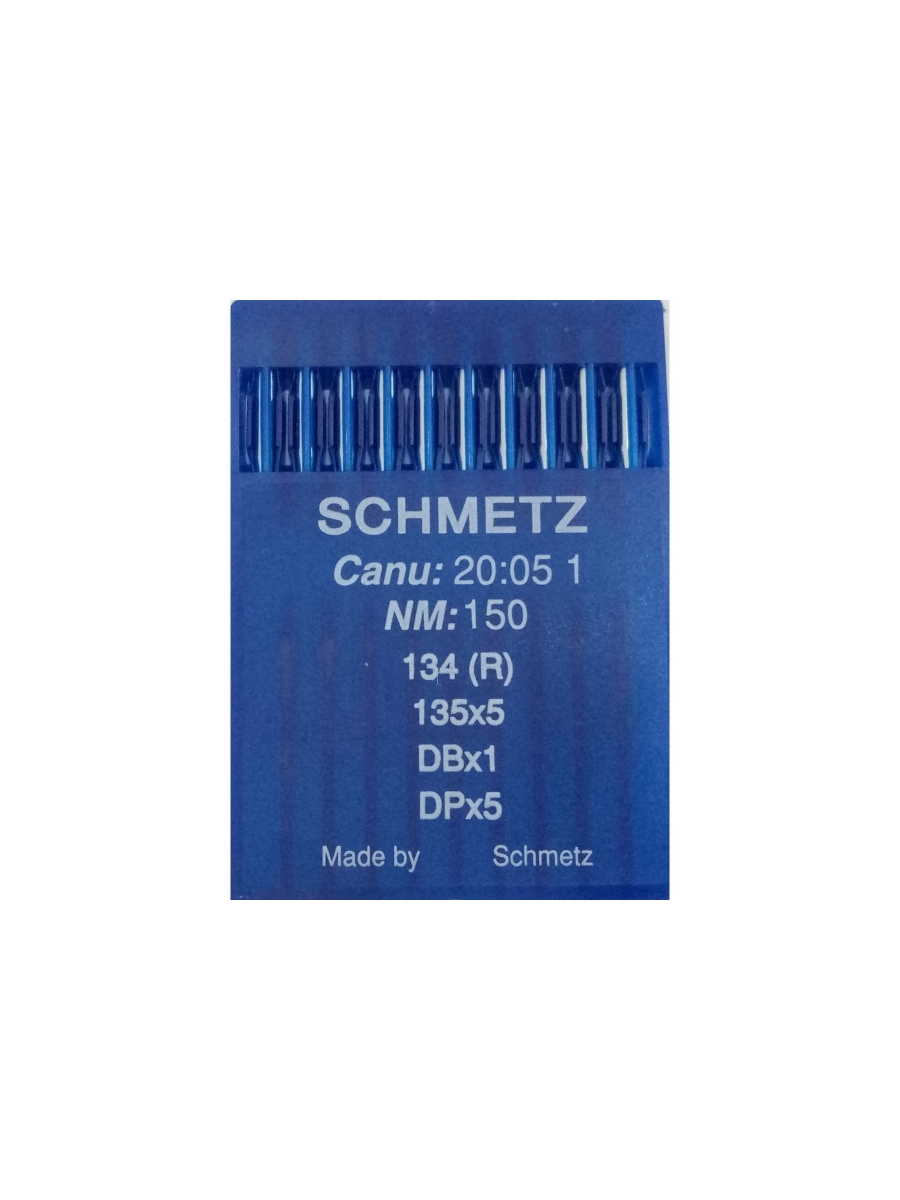 Швейные иглы Schmetz DPx5 №150 (134) с толстой колбой и заточкой избегания пропусков стежков