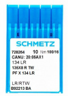 Швейные иглы для кожи с толстой колбой Schmetz 134 LR №110 (Size 18) для промышленных швейных машин