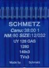 Швейные иглы Schmetz UY 128 №80 для плоскошовных и распошивальных машин