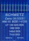 Швейные иглы Schmetz UY 128 №90 для плоскошовных и распошивальных машин Швейные иглы Schmetz UY 128 №90 для плоскошовных и распошивальных машин
