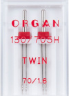 Иглы Organ двойные стрейч № 70/1.6, 2 шт. Иглы Organ двойные стрейч № 70/1.6, 2 шт.