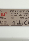 Мотор (электродвигатель) FDM (model HF(S)-07250; 70W/220V) для бытовых швейных машин BERNETTE, JUKI Мотор (электродвигатель) FDM (model HF(S)-07250; 70W/220V) для бытовых швейных машин BERNETTE, JUKI