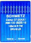 Швейные иглы Schmetz DPx16 (135х16), для некоторых типов скорняжных машин, заточка TW (для кожи)
