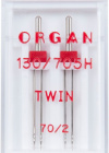 Иглы Organ двойные стрейч № 70/2, 2шт. Иглы Organ двойные стрейч № 70/2, 2шт.