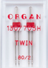 Иглы Organ двойные стрейч № 80/2.0, 2 шт. Иглы Organ двойные стрейч № 80/2.0, 2 шт.