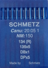 Швейные иглы Schmetz DPx5 №150 (134) с толстой колбой и заточкой избегания пропусков стежков